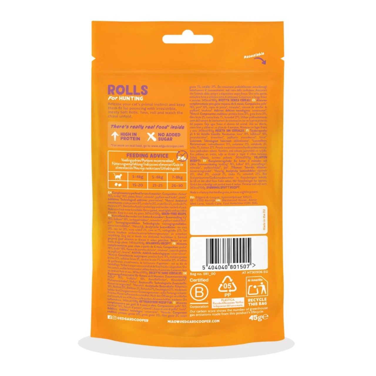Edgard & Cooper Soft Rolls kylling og kalkun 45 g